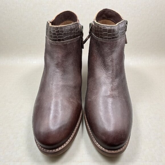 Softwalk Women's Rubi Ankle Boots - Dark Brown Croco - Size 11 M - Picture 3 of 6